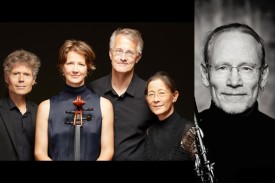 Headshots of the Ciompi Quartet and Allan Ware